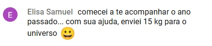 Depoimento de aluna