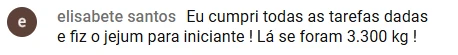 Depoimento de aluna