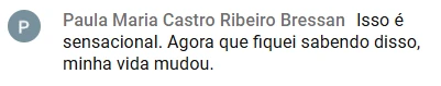 Depoimento de aluna