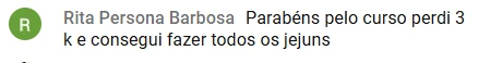 Depoimento de aluna