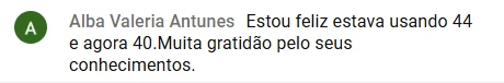 Depoimento de aluna