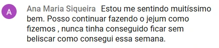 Depoimento de aluna